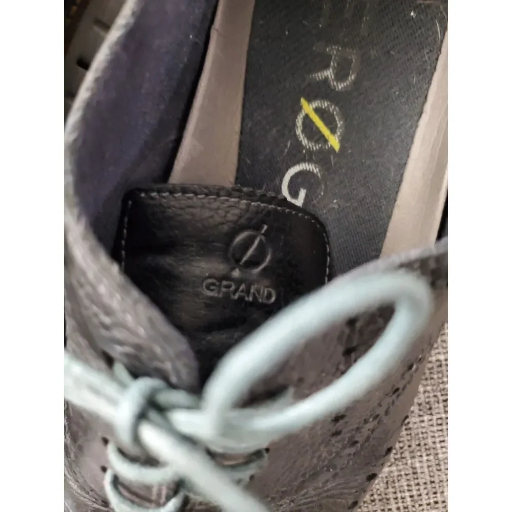 Cole Haan Zerogrand Mens Wingtip Oxford Black/Gray Dress Shoes C25005‎ Size 9.5M